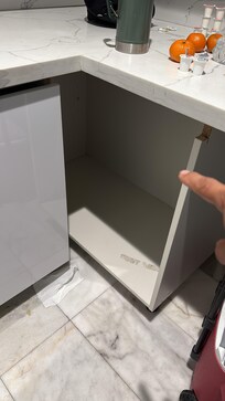 Missing cabinets in room kitchen