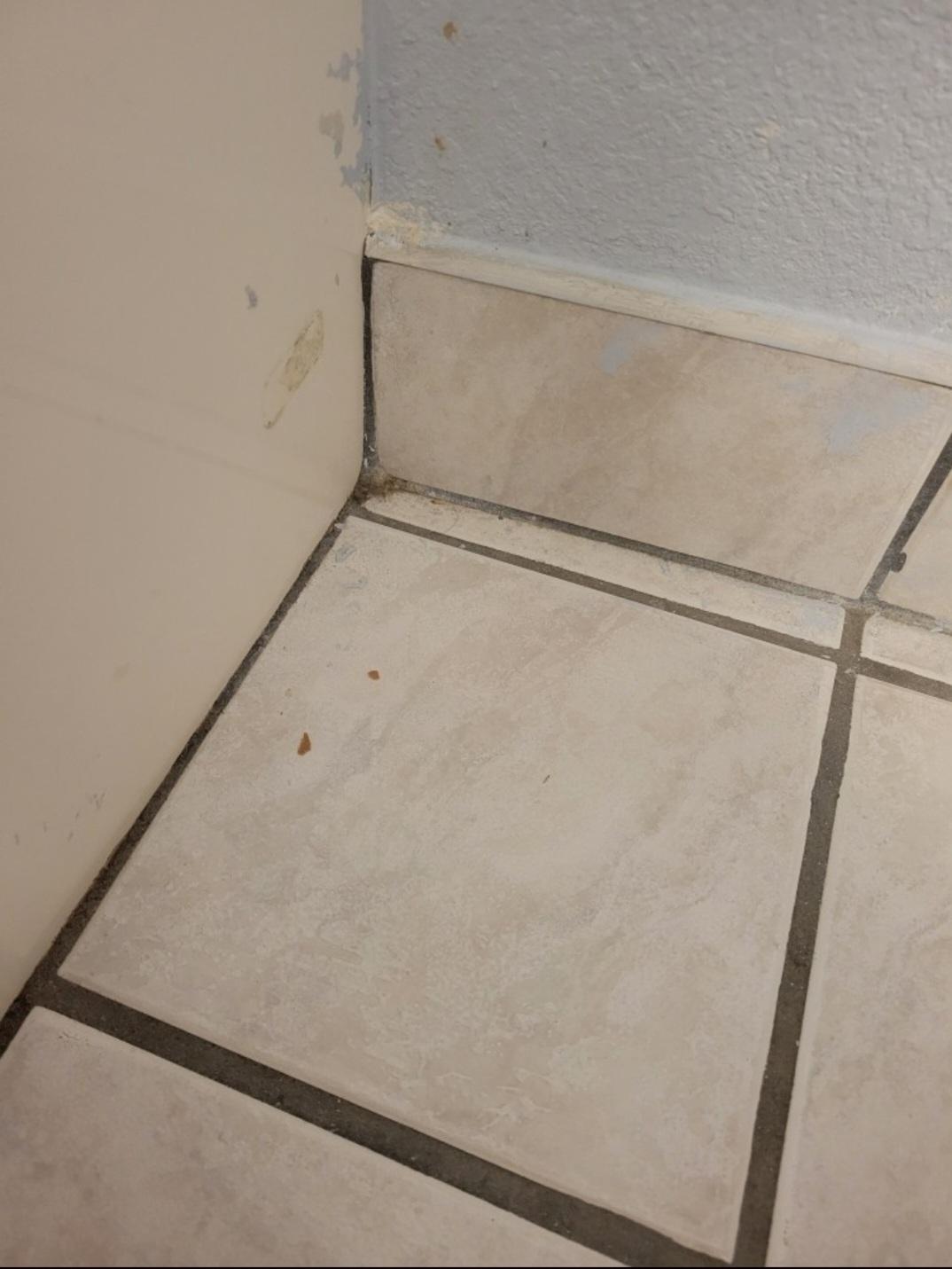 Dirty bathroom floors 