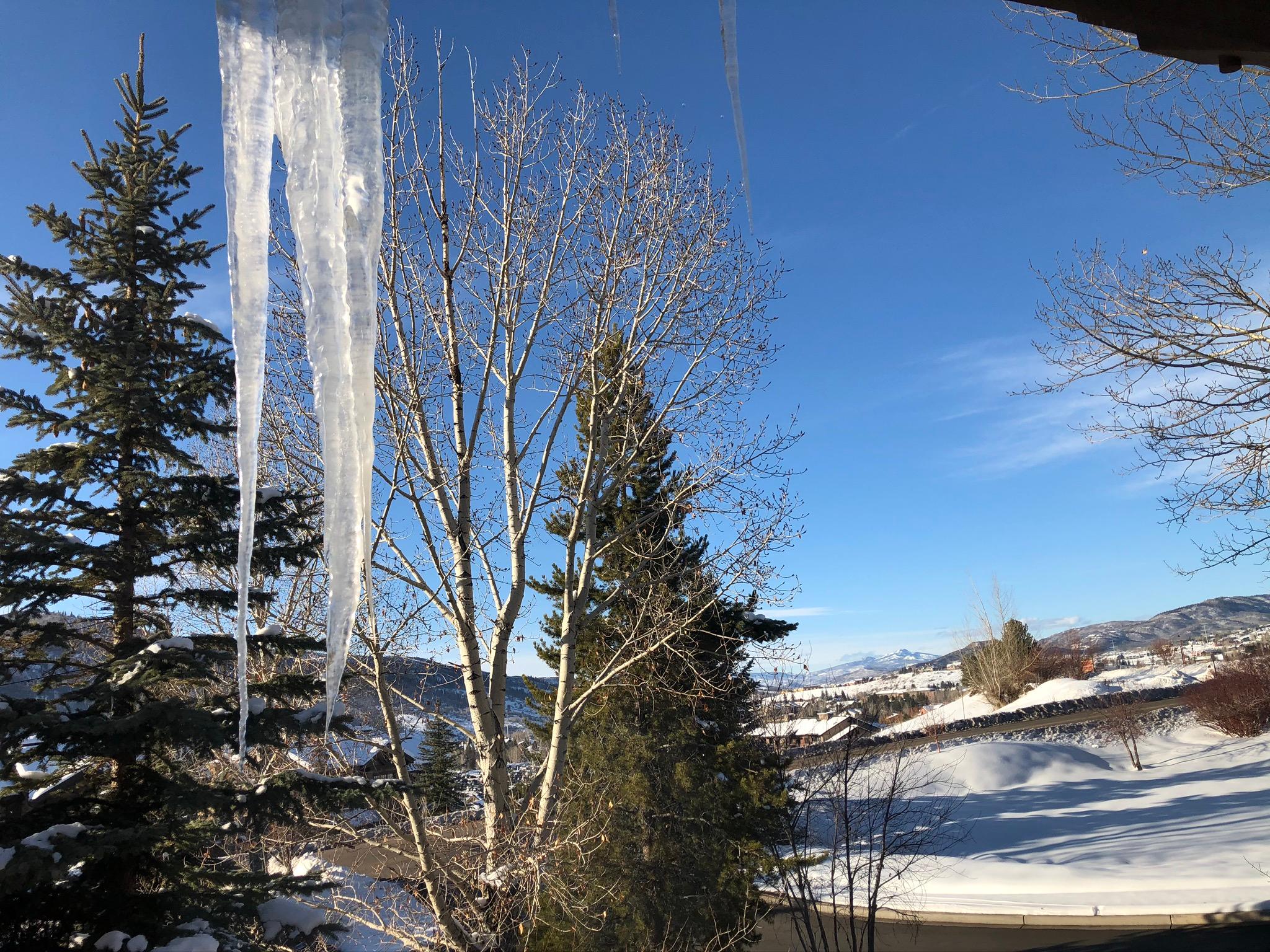 View off lodge third floor balcony