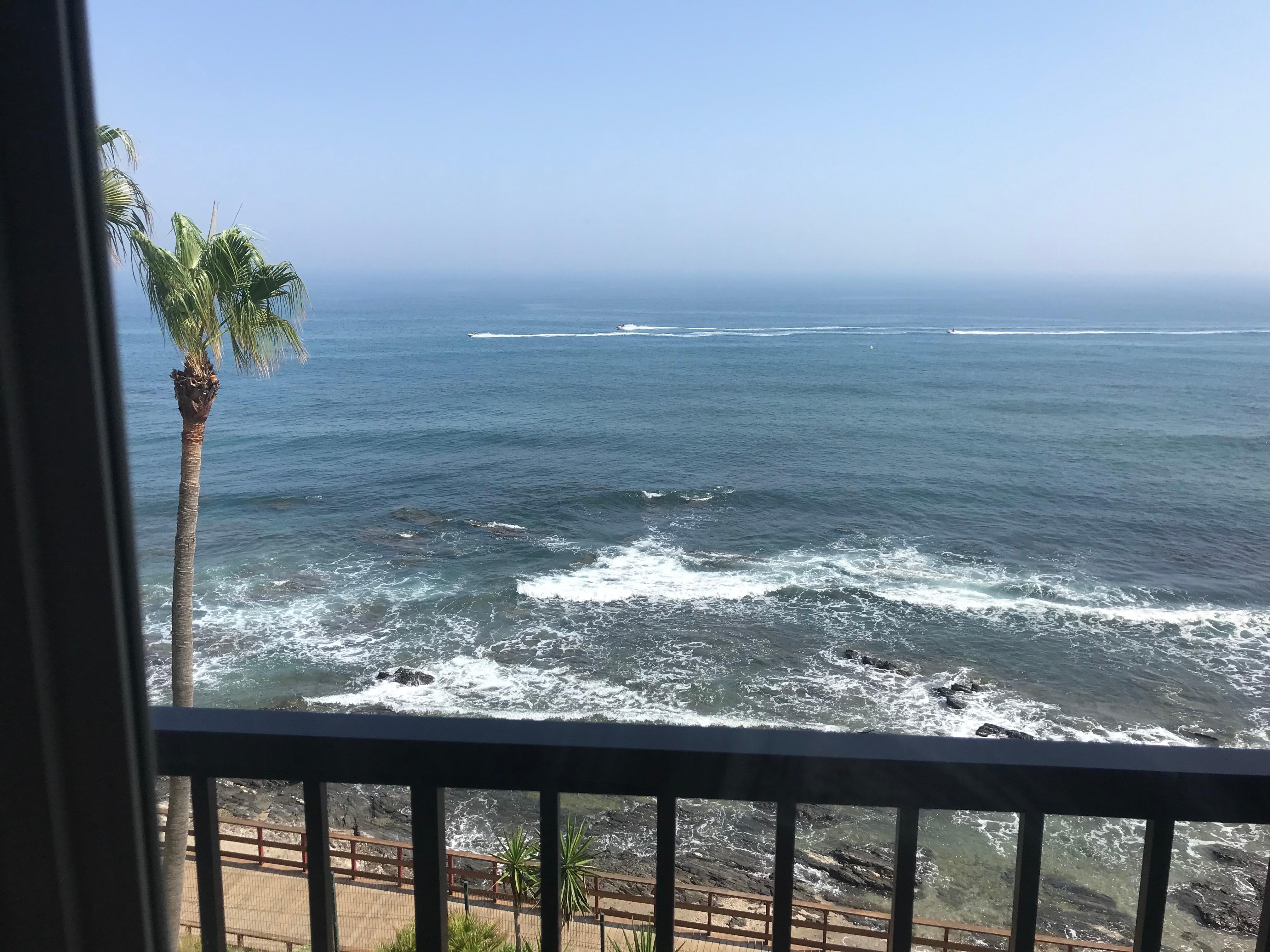 Uninterrupted Mediterranean view from our top floor balcony