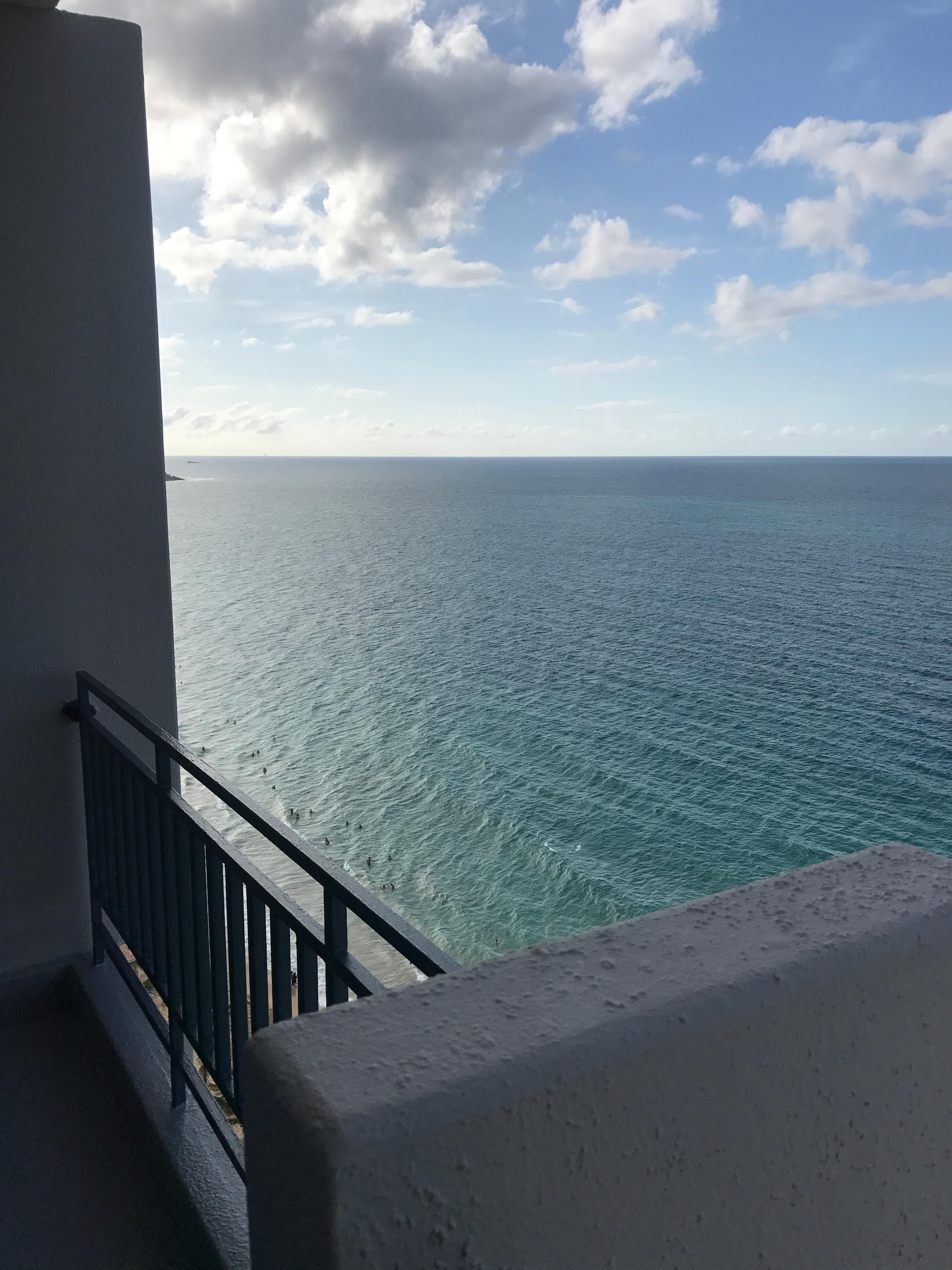 From our ocean front balcony