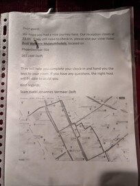 what hangs on the outside door when you arrive after 23:00