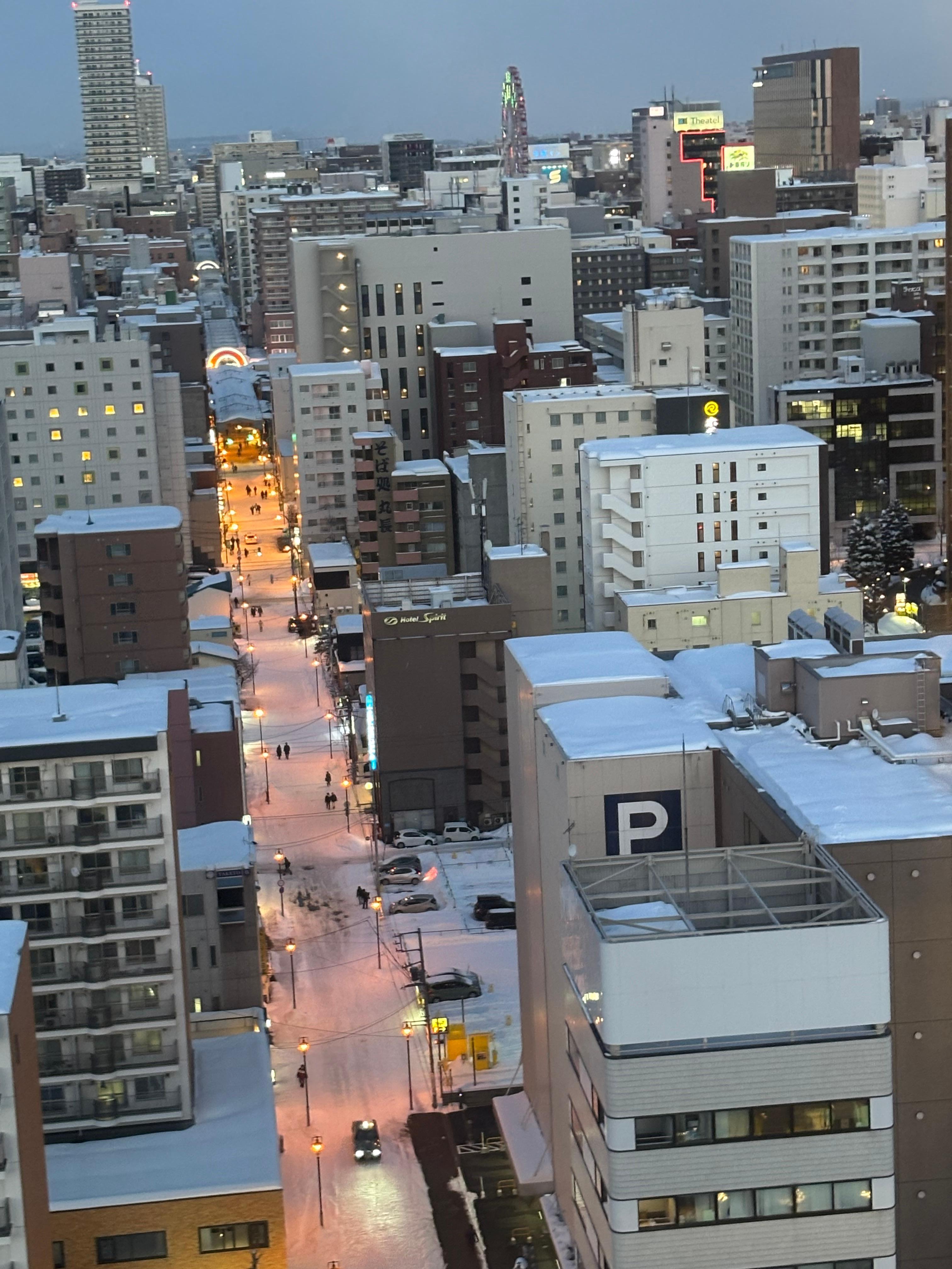 Night view of Sapporo from our room 👀