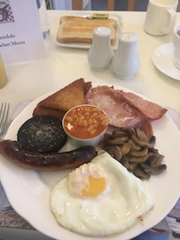 cooked breakfast just one of the options from the menu.