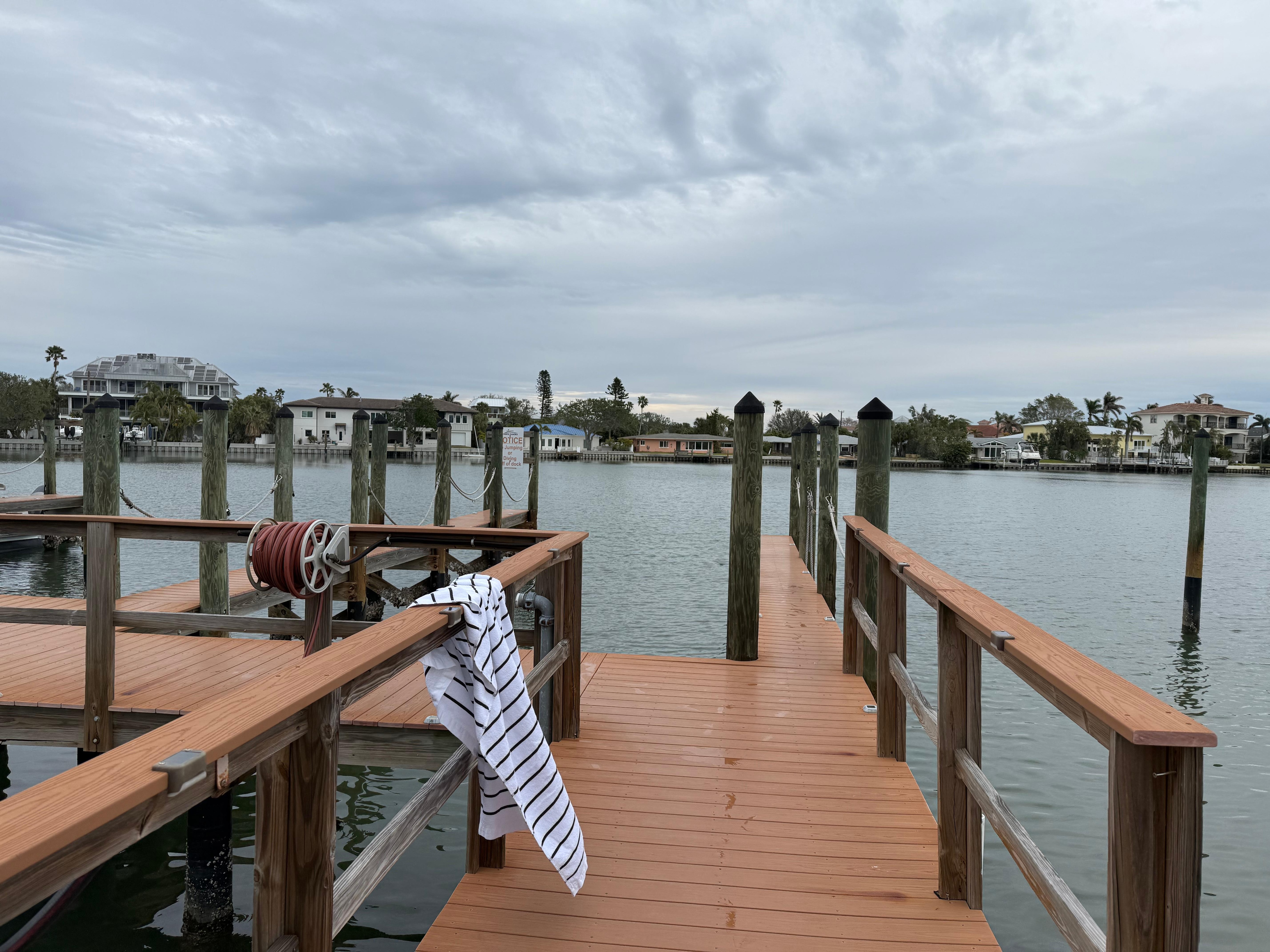 Nice dock outside the hotel pool deck. 