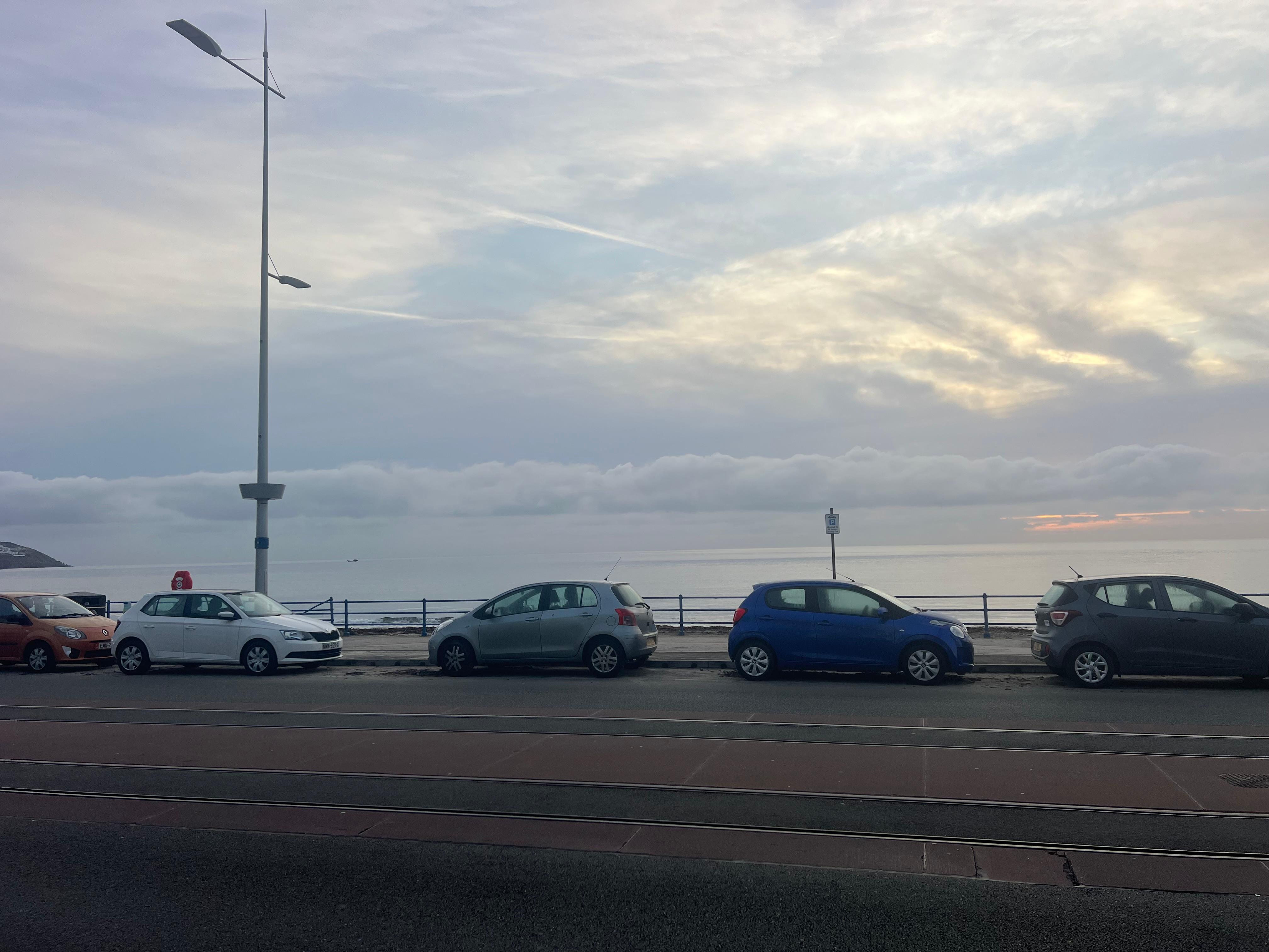 View from the front of the hotel looking out at the bay 