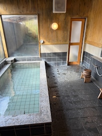 The indoor part of the onsen