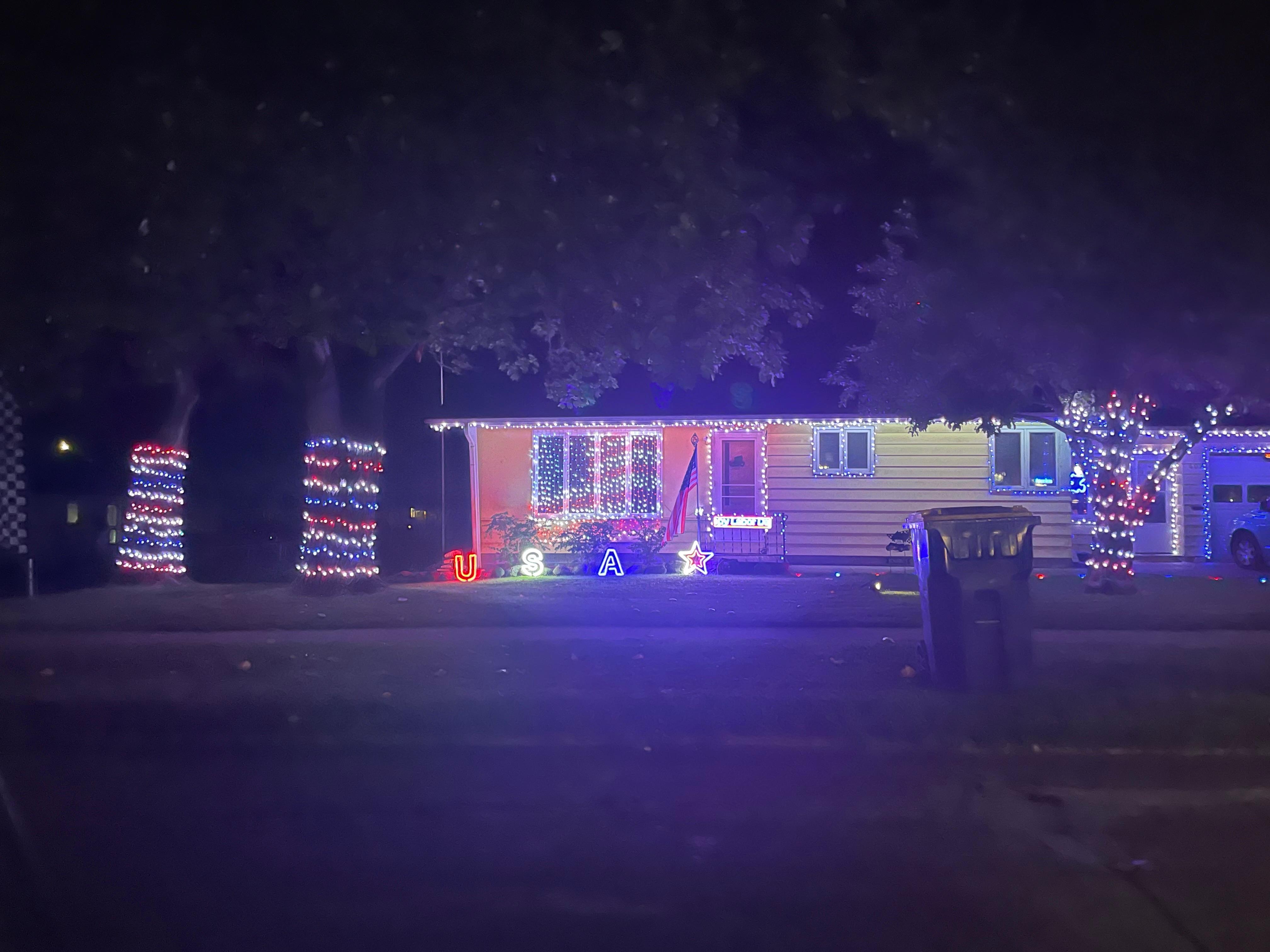 House nearby lite up!