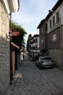 Street and parking in fromt of Mehves Hanim Konagi.