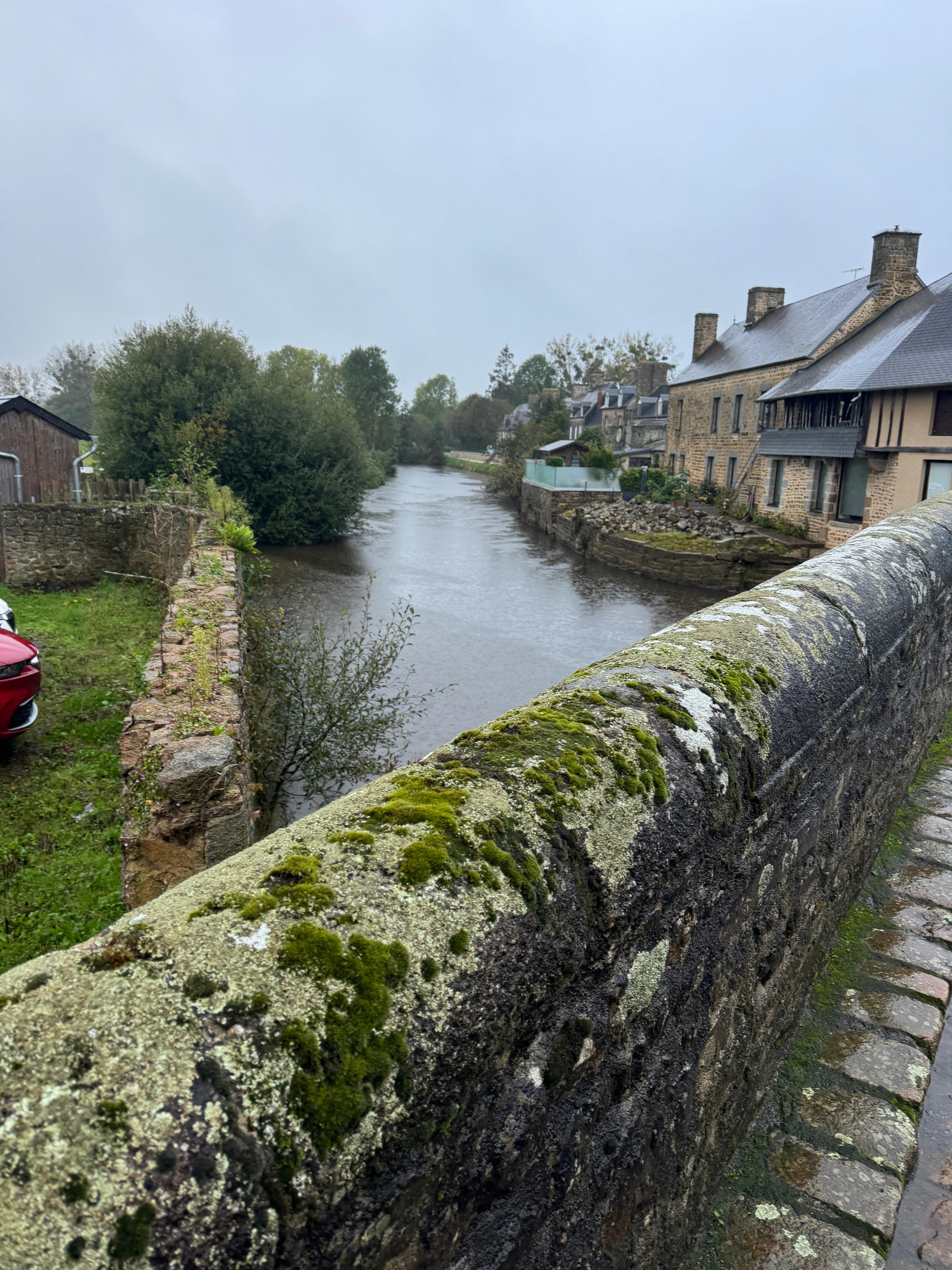 The delightful river running adjacent to the property