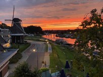 Same view at sunset