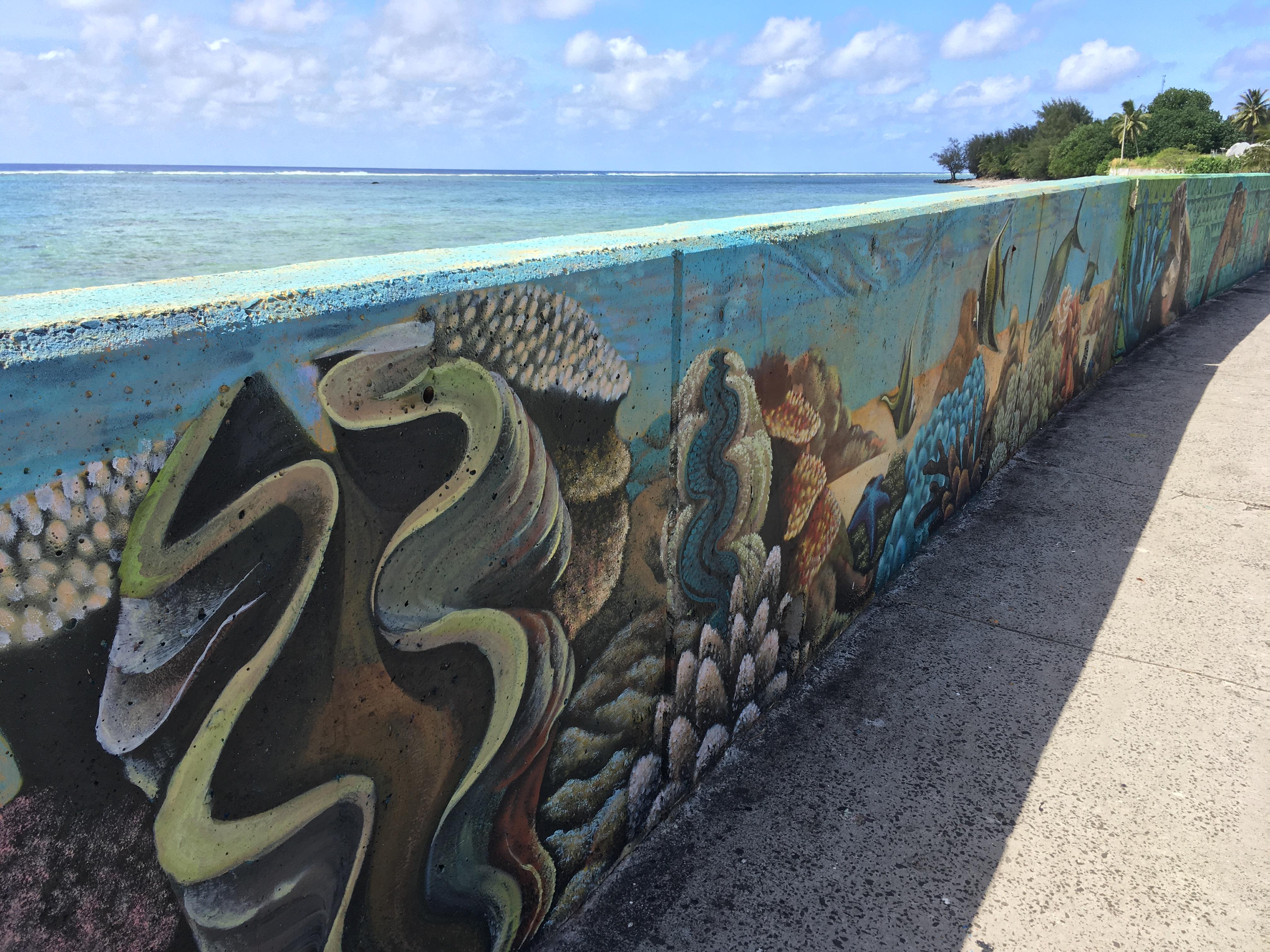 Be sure to take a stroll along the nearby sea wall - the very long mural is wonderful!