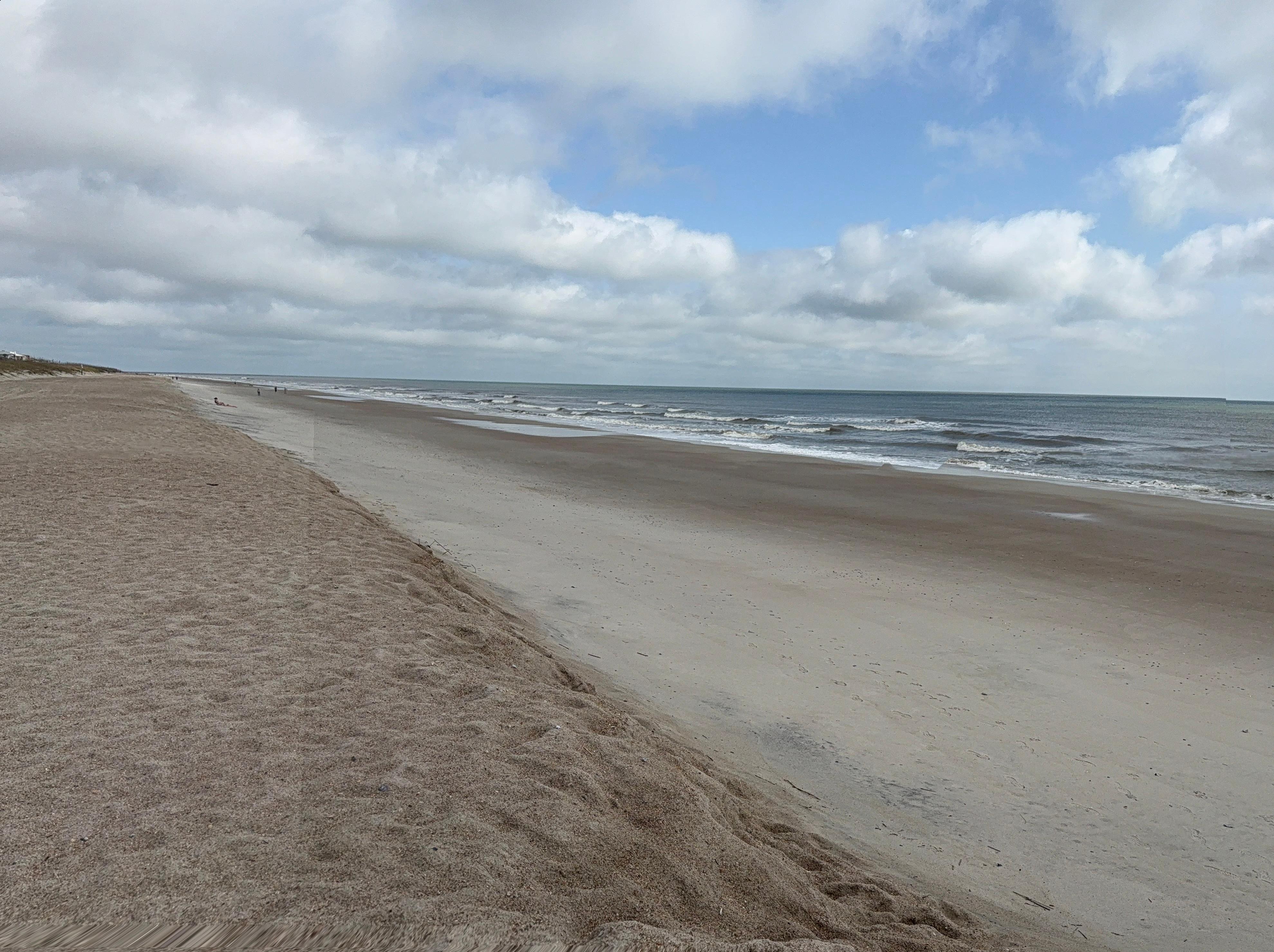 The beach a half a block from the hotel