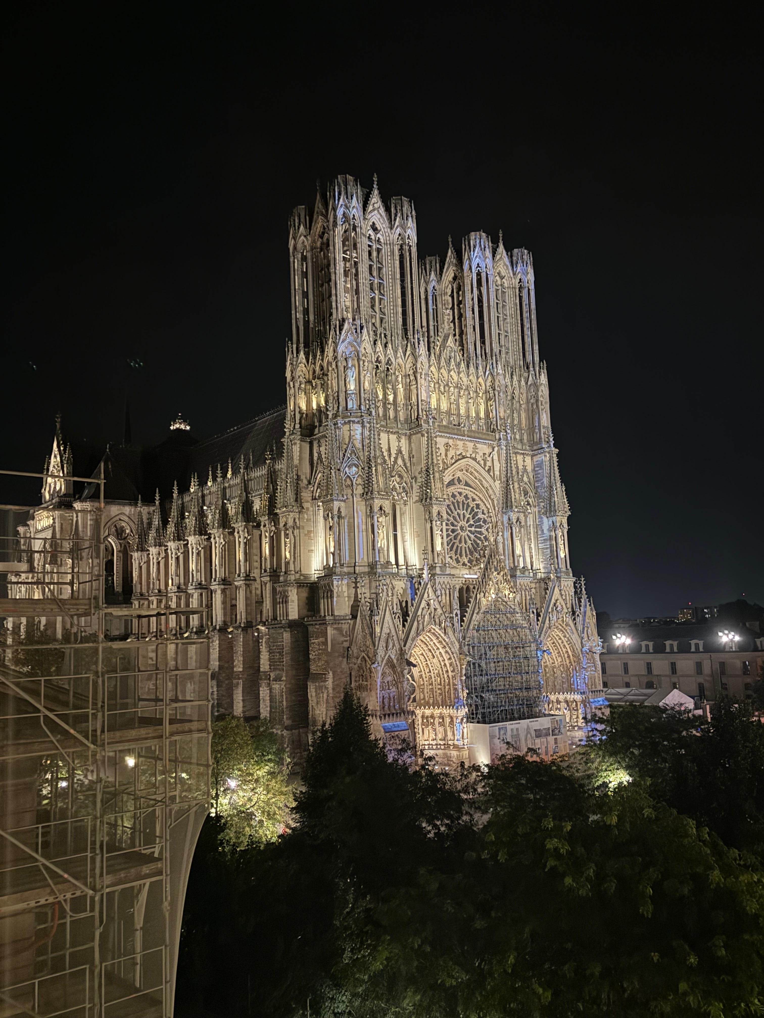 View of the cathedral from our balcony. 