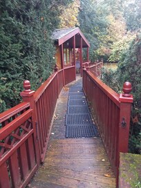 Garden path to the lodges