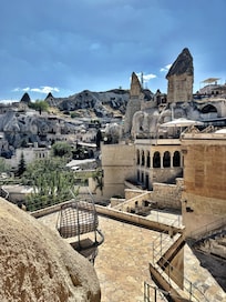 Utsikt från trappen utanför mitt rum.