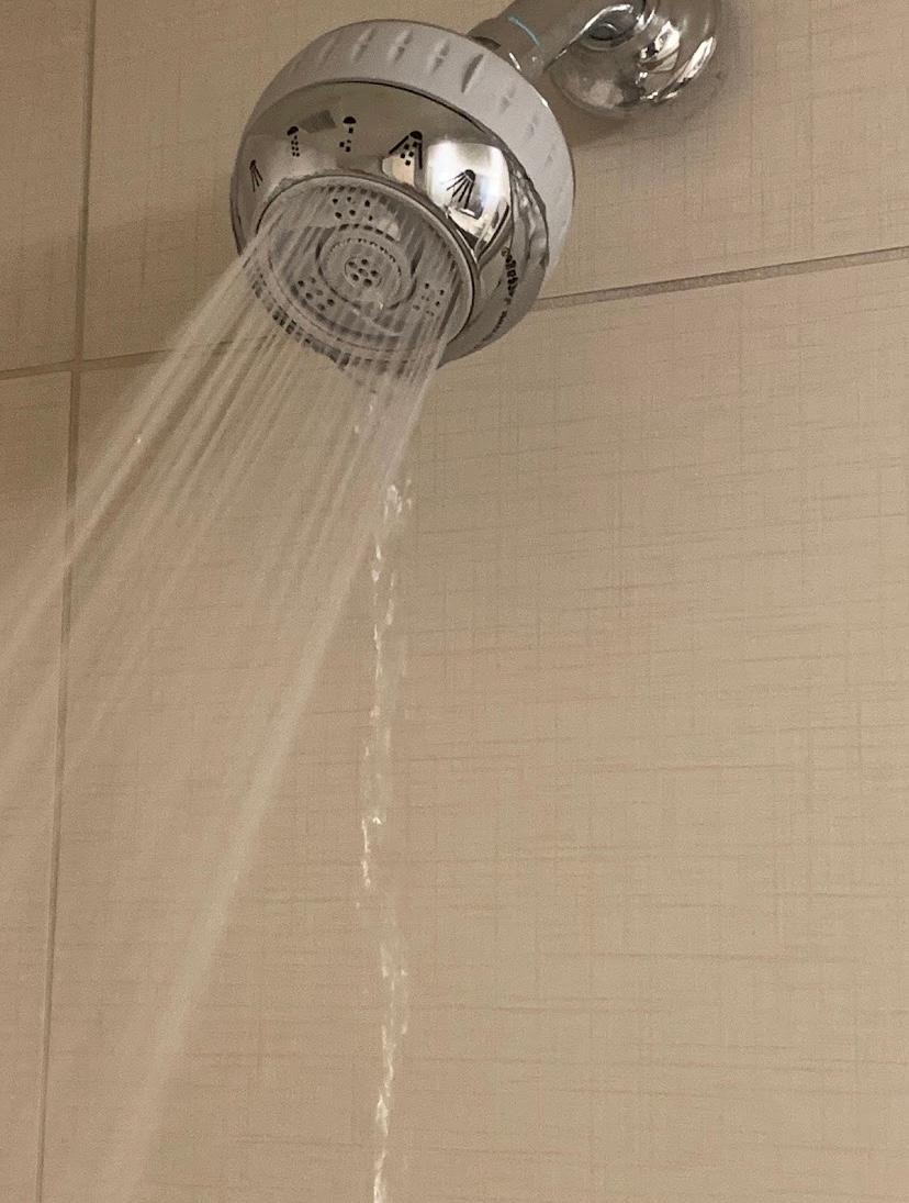 Shower head was broken. 