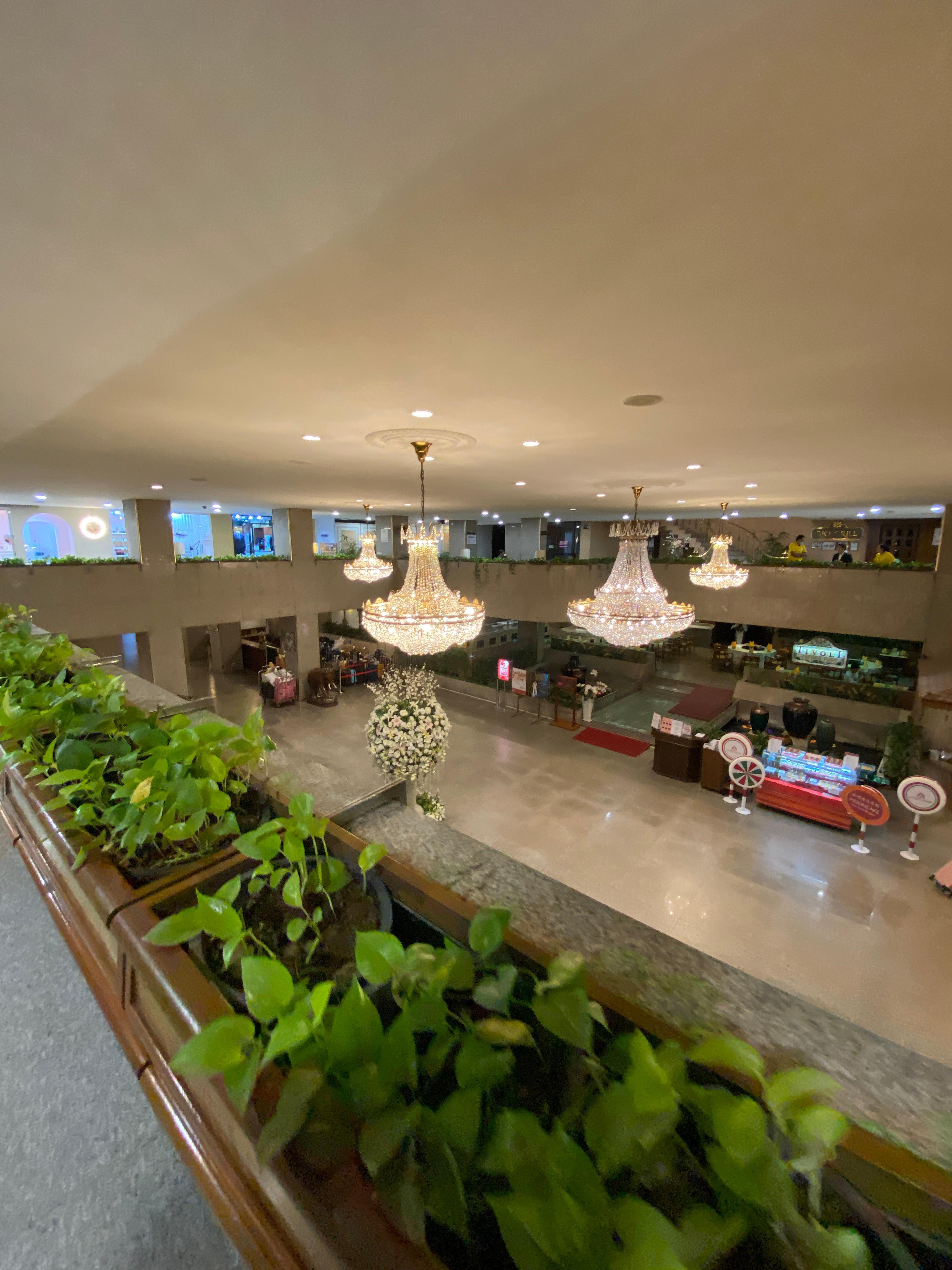 second level overlooking the lobby