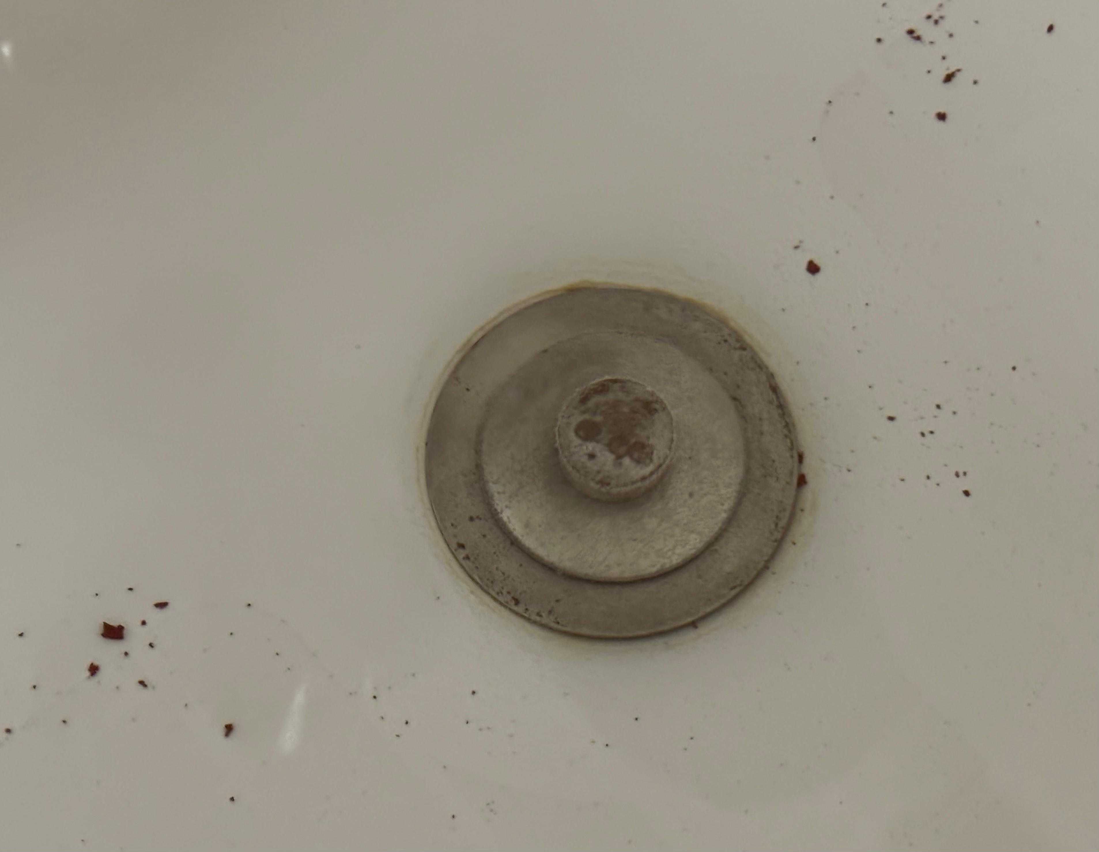 Rust particles lying on the bottom of my bath water