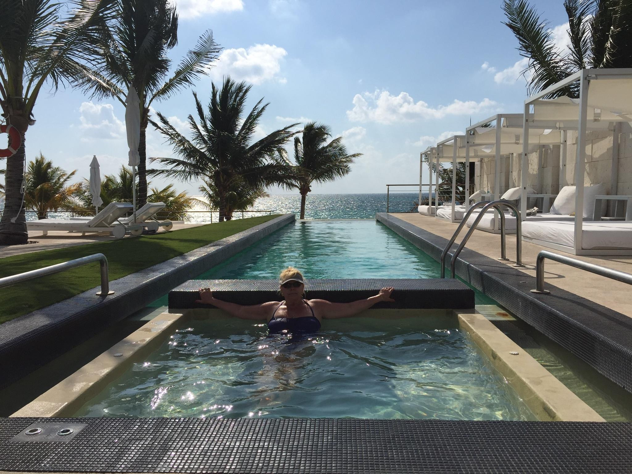This guy paid a visit to the pool area