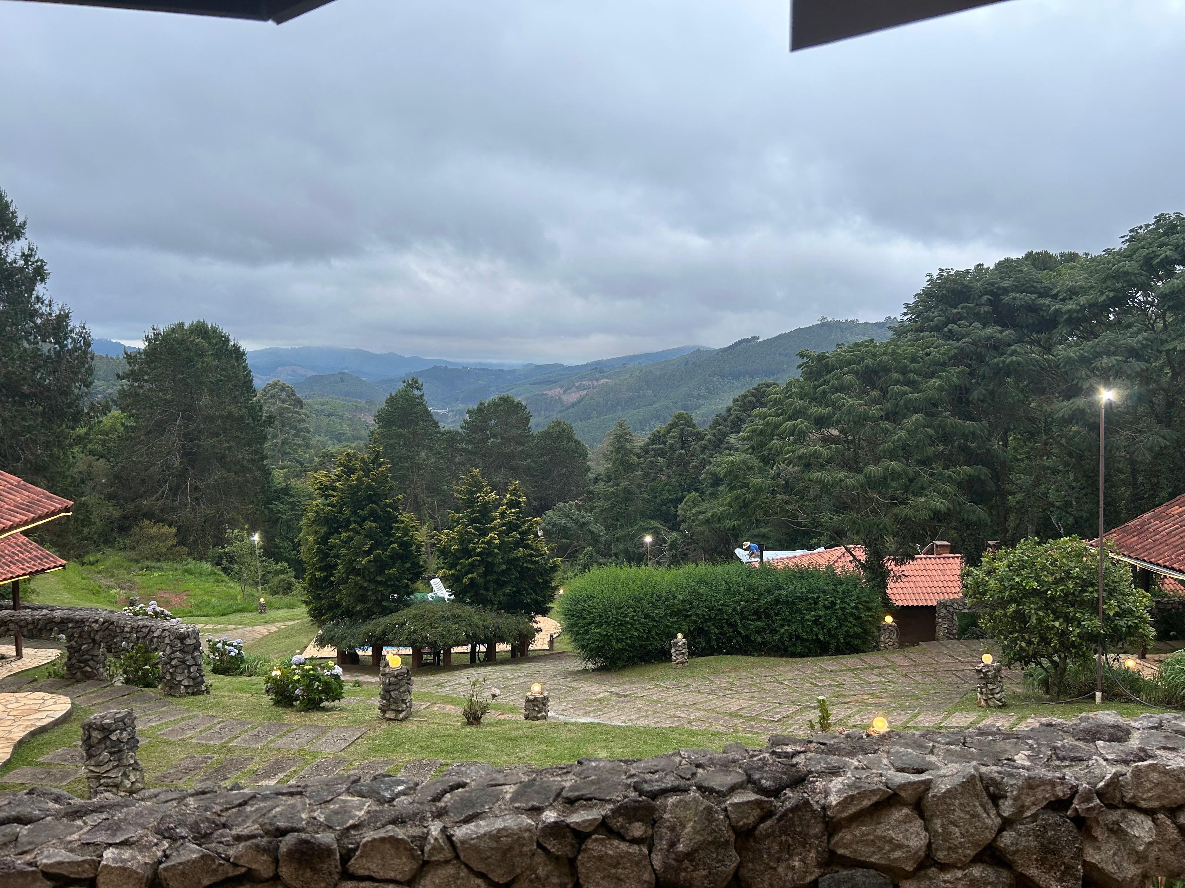 A vista do quarto é maravilhosa. 