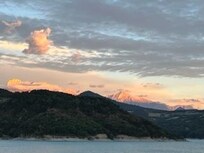 photo prise depuis notre table, sur la terrasse