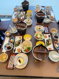 wholesome breakfast set. The dinner set was overwhelming.