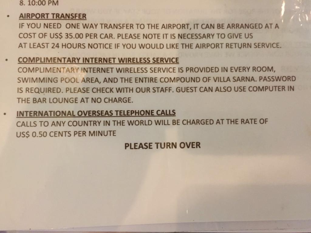 No Wifi available for our entire stay. False advertising