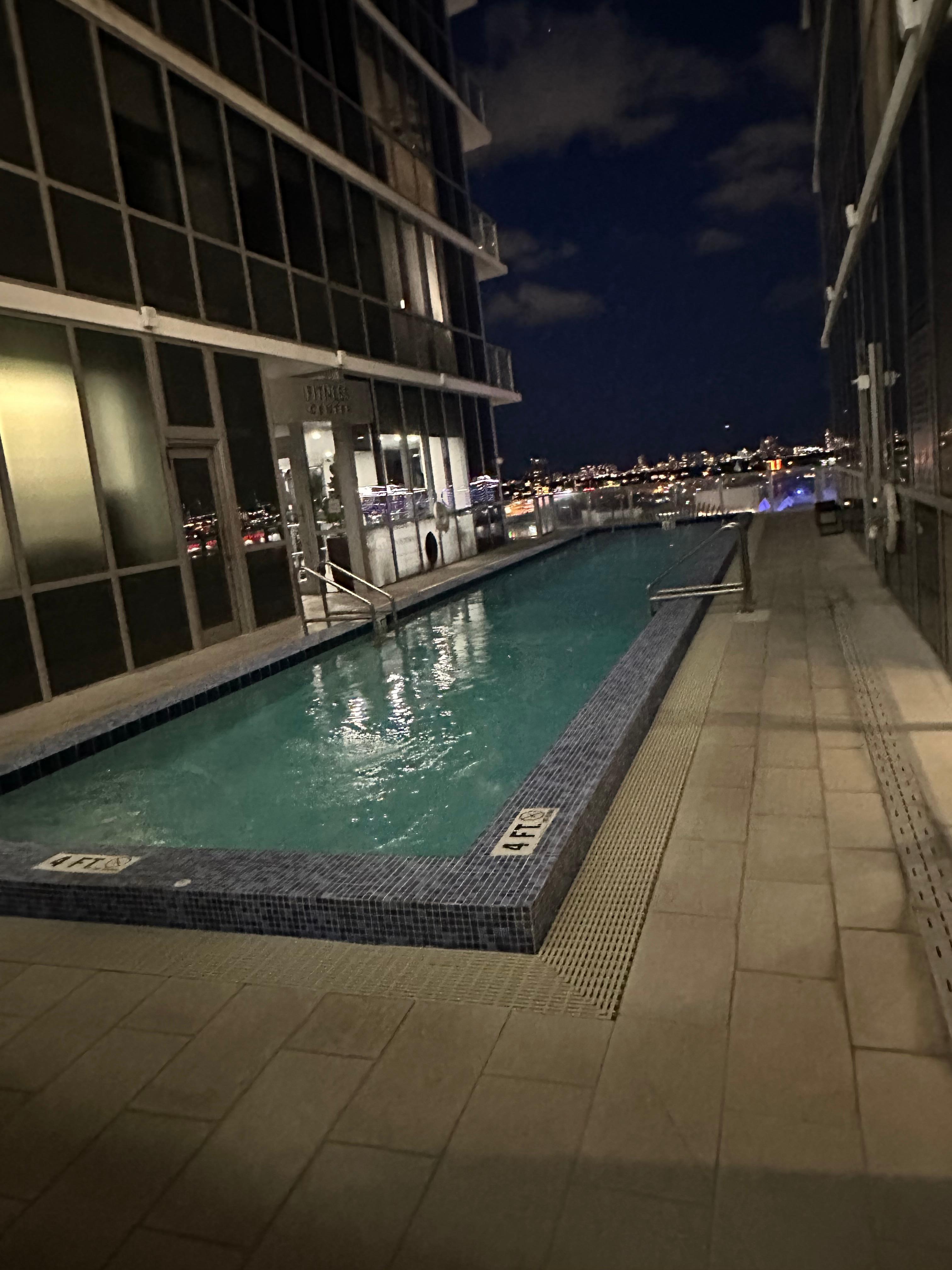 Pool area on roof.  