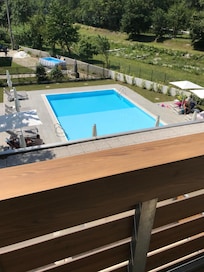 Extra special perk of relaxing balcony and refreshing pool