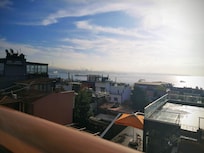 View from roof terrace and restaurant