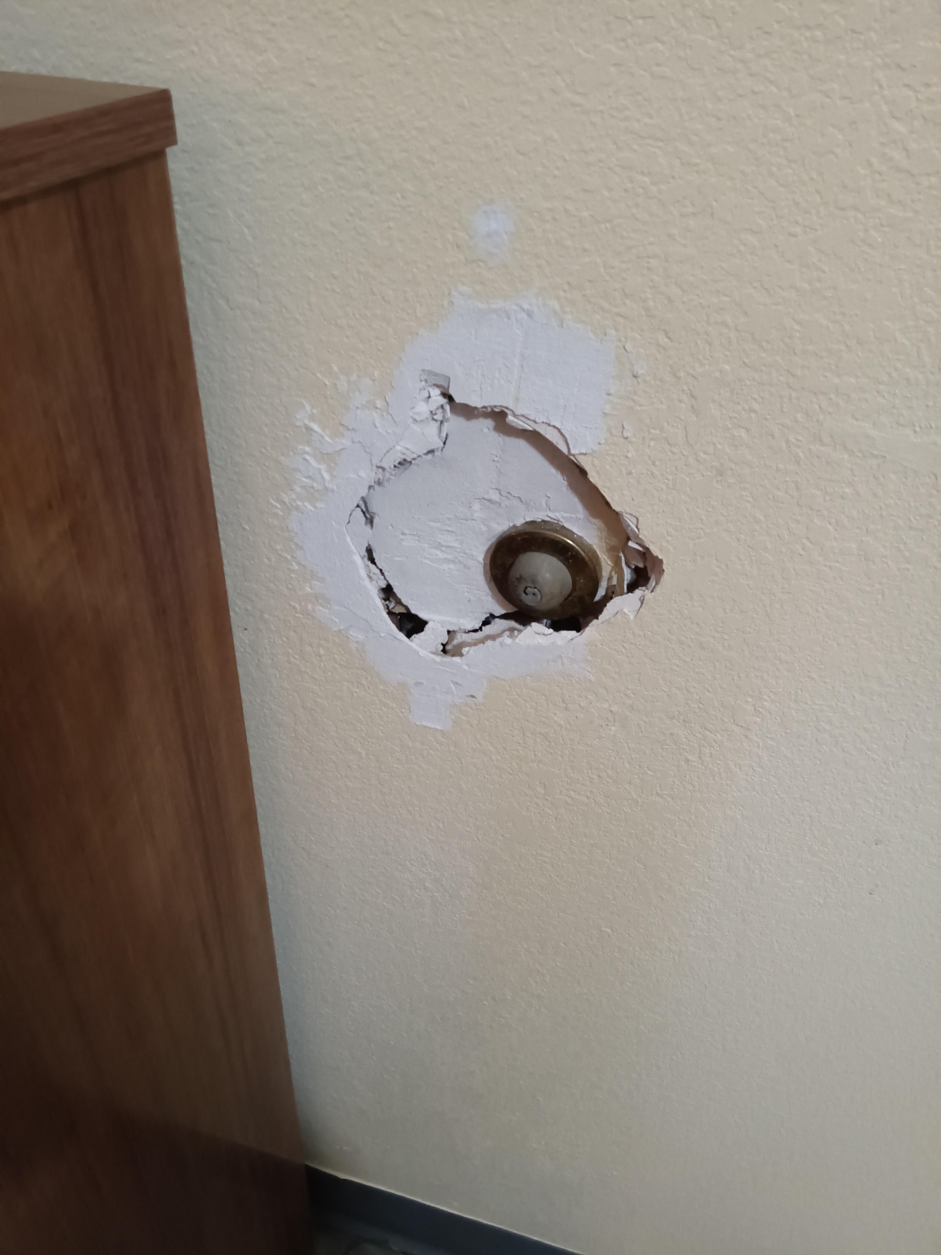 Behind door