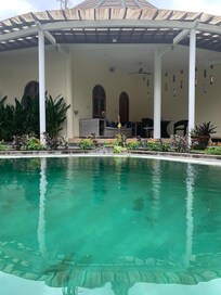 Our patio from pool.