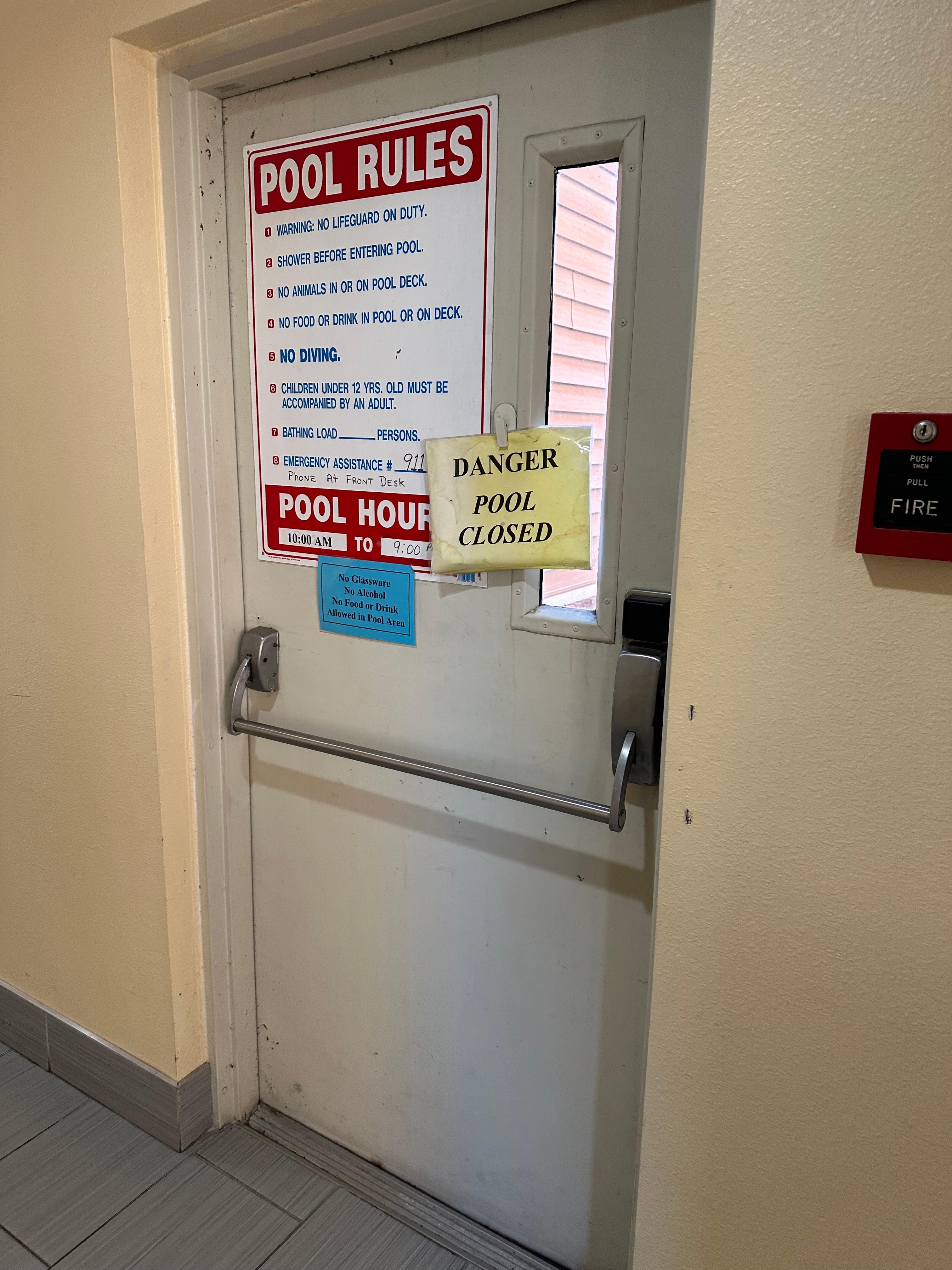 Pool closed