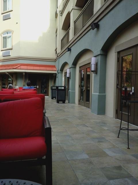 Hotel patio