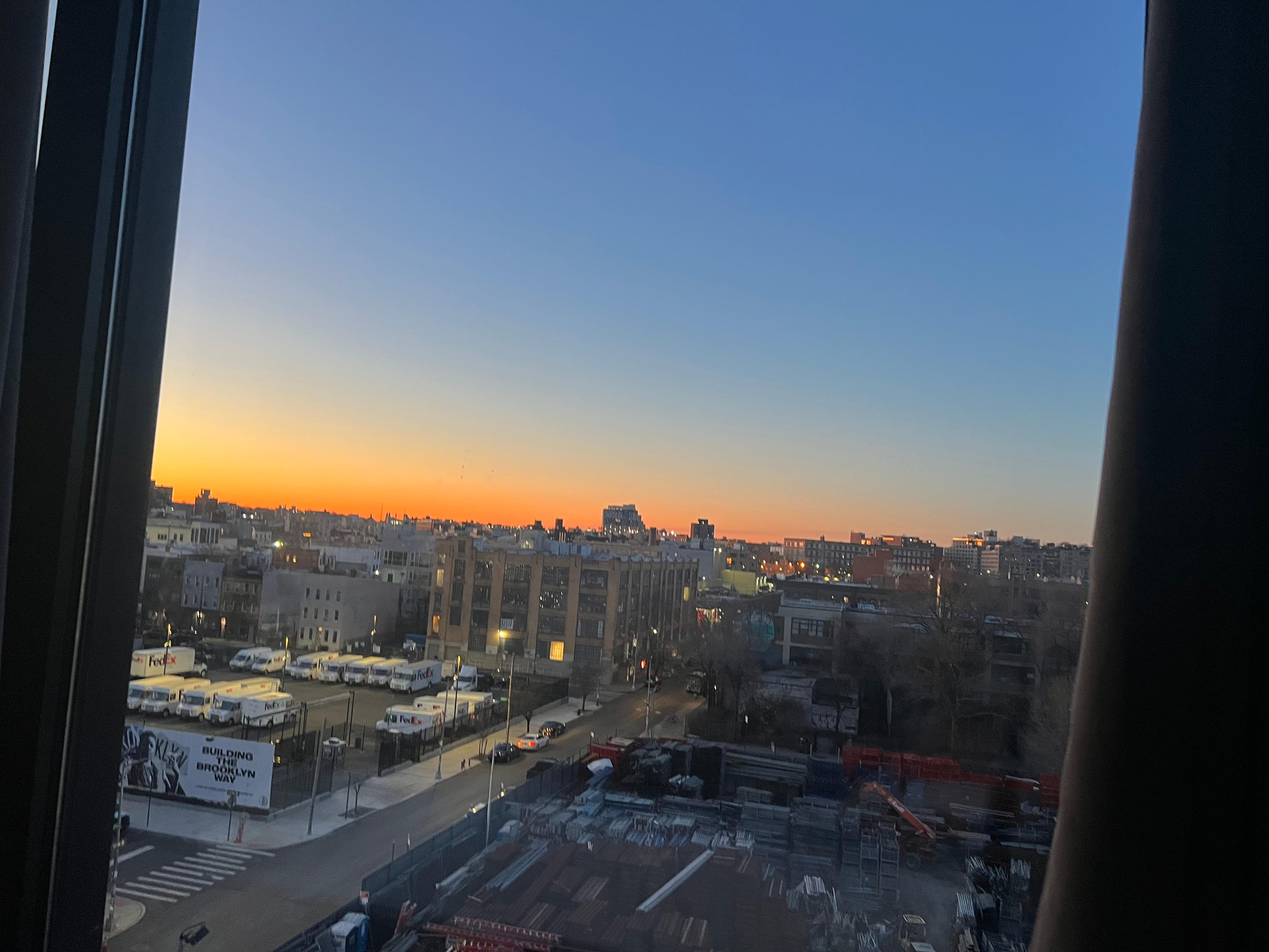 We woke up to a Brooklyn sunrise!