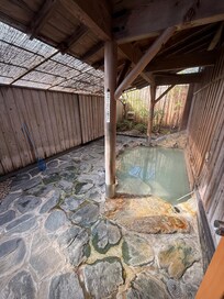 The outdoor part of the onsen.