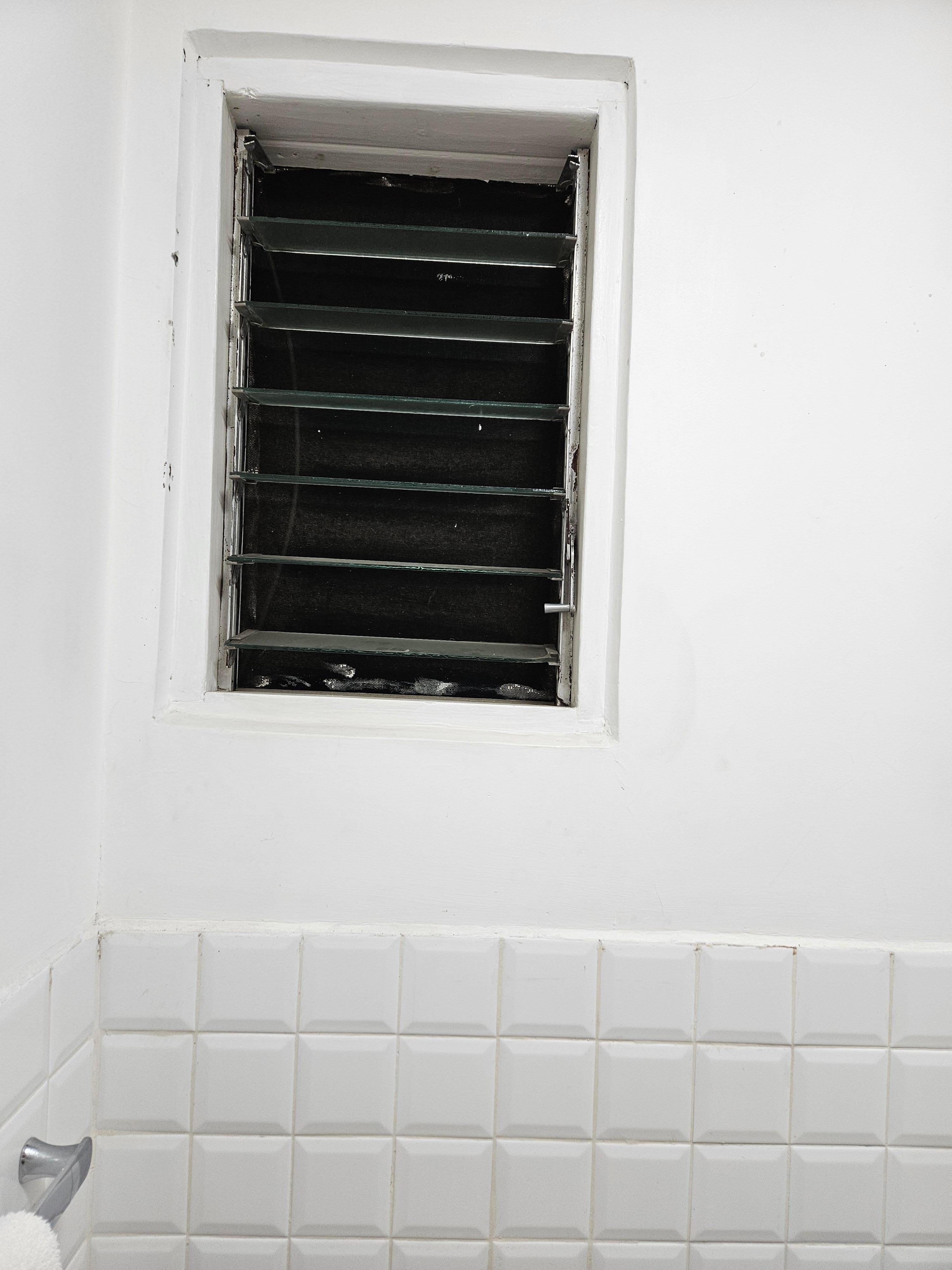 Broken bathroom window that wouldn't close