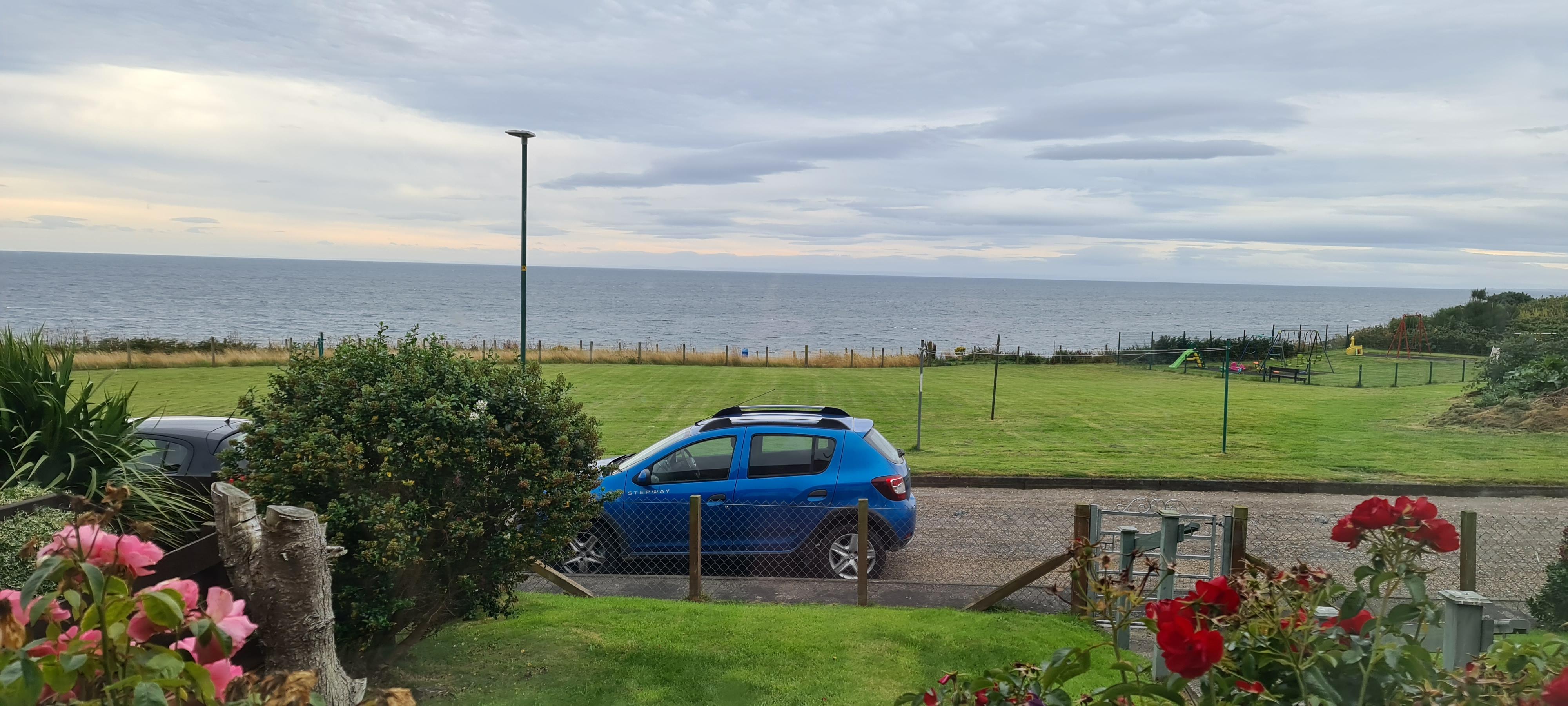 View from window my car in front