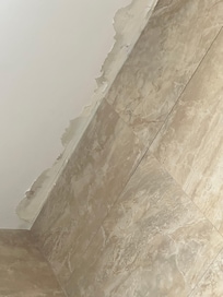 Ceiling above the shower