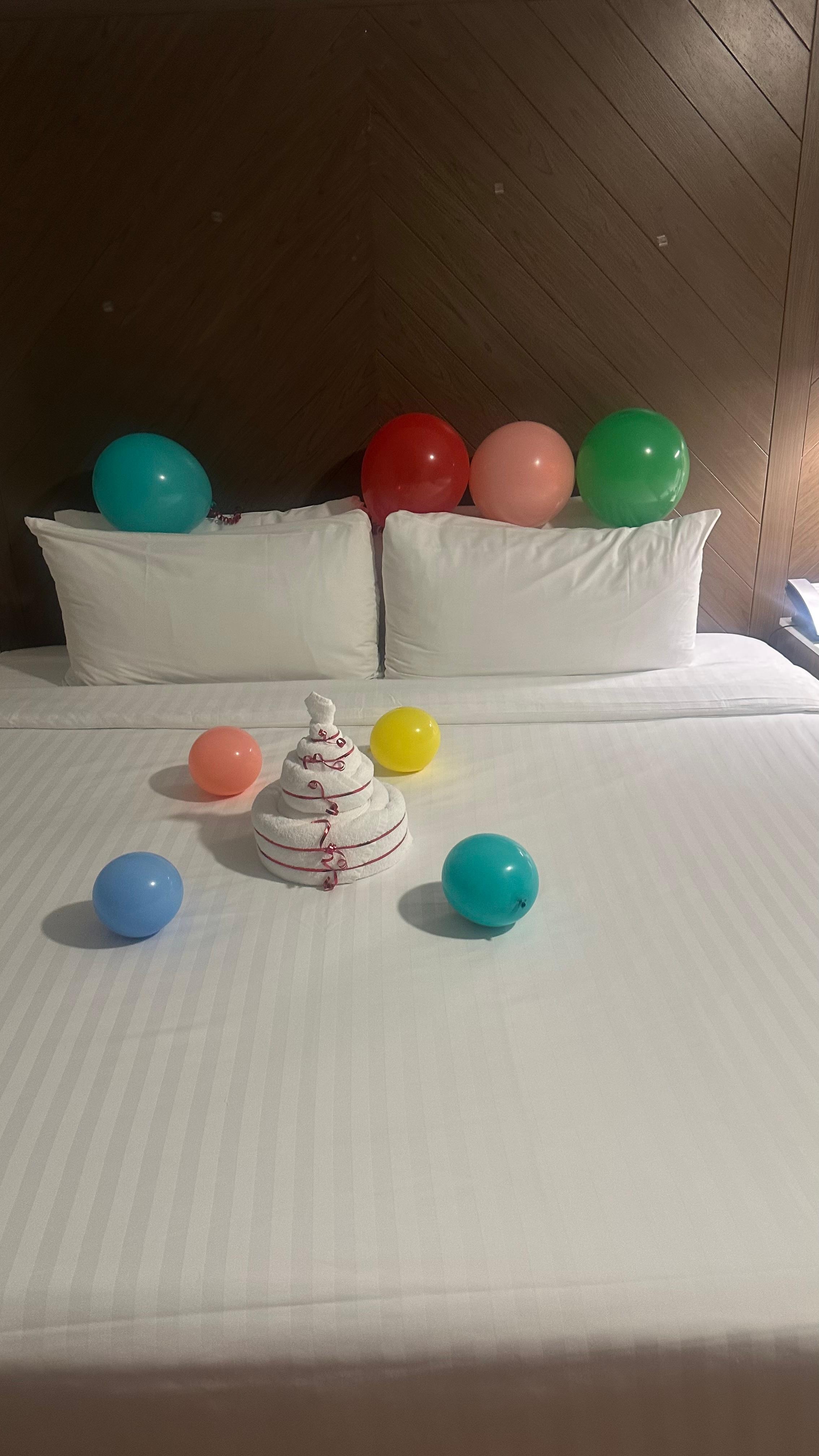 Birthday decorations in room