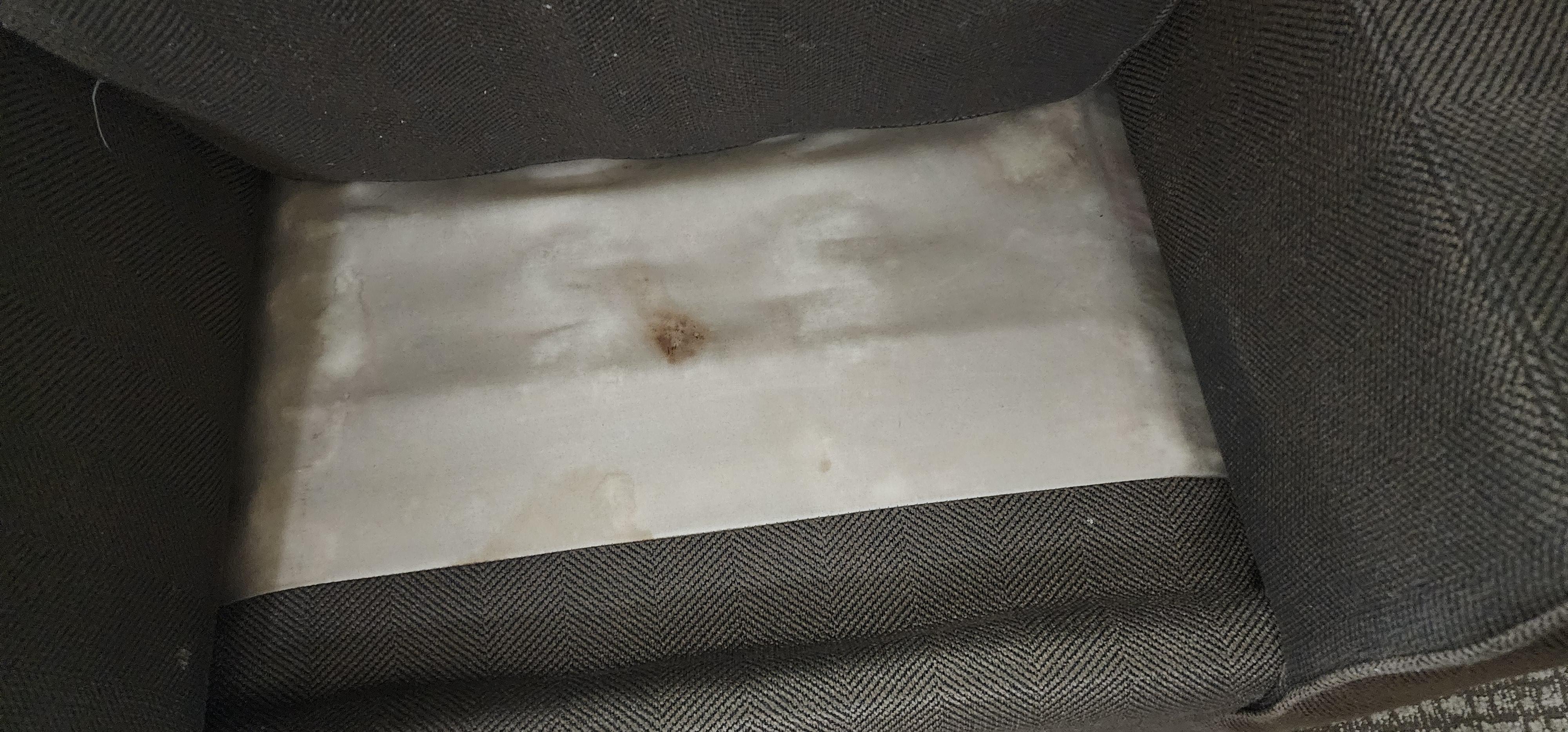 Chair with stains