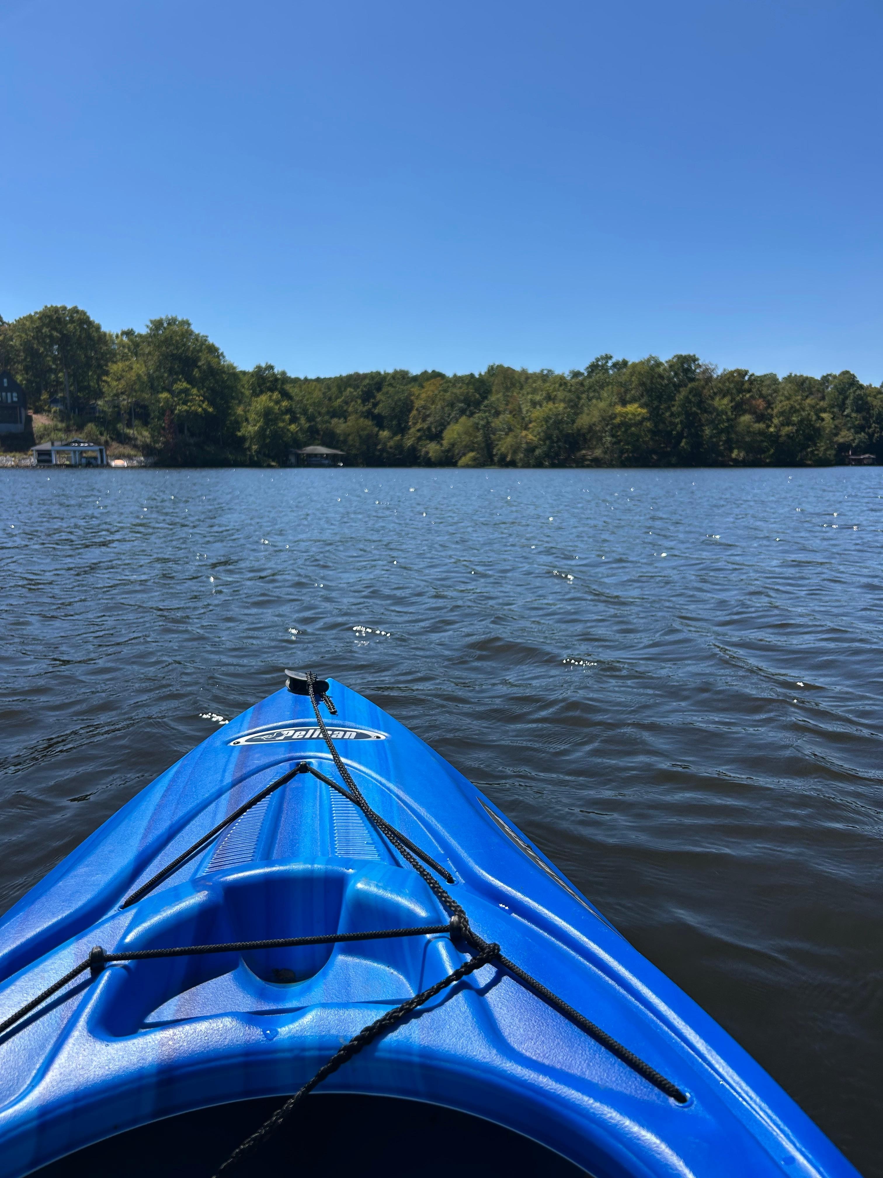 Paddling around the lake