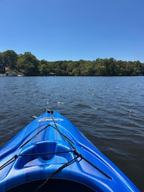 Paddling around the lake