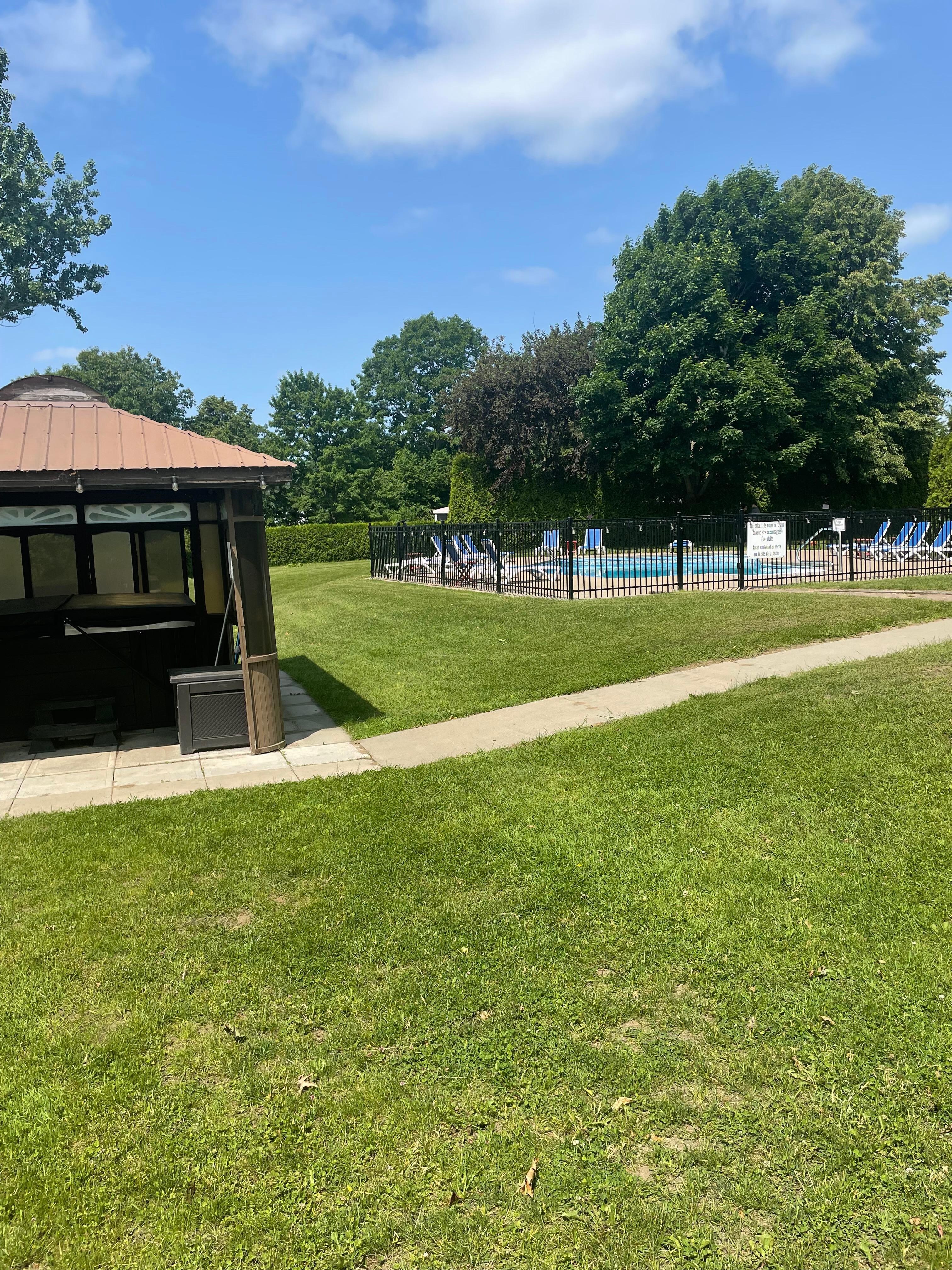 Hot tub and outdoor pool