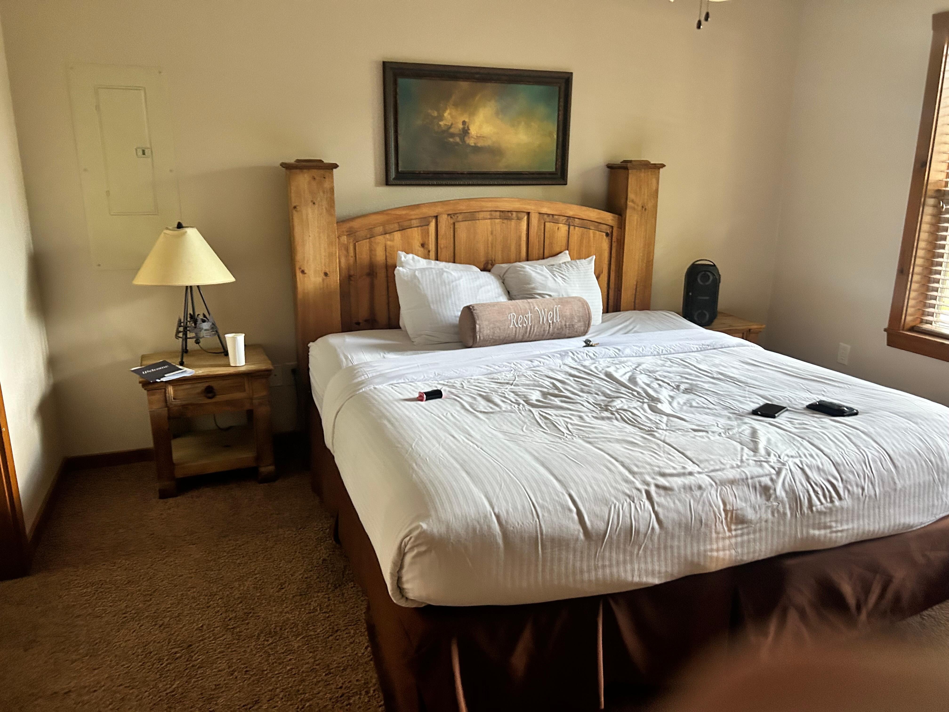 Our bed at the lodge