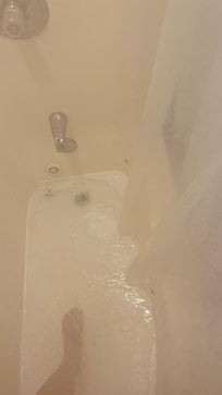 Water was ankle deep during showers 🤢