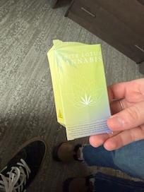 Weed package in trash can