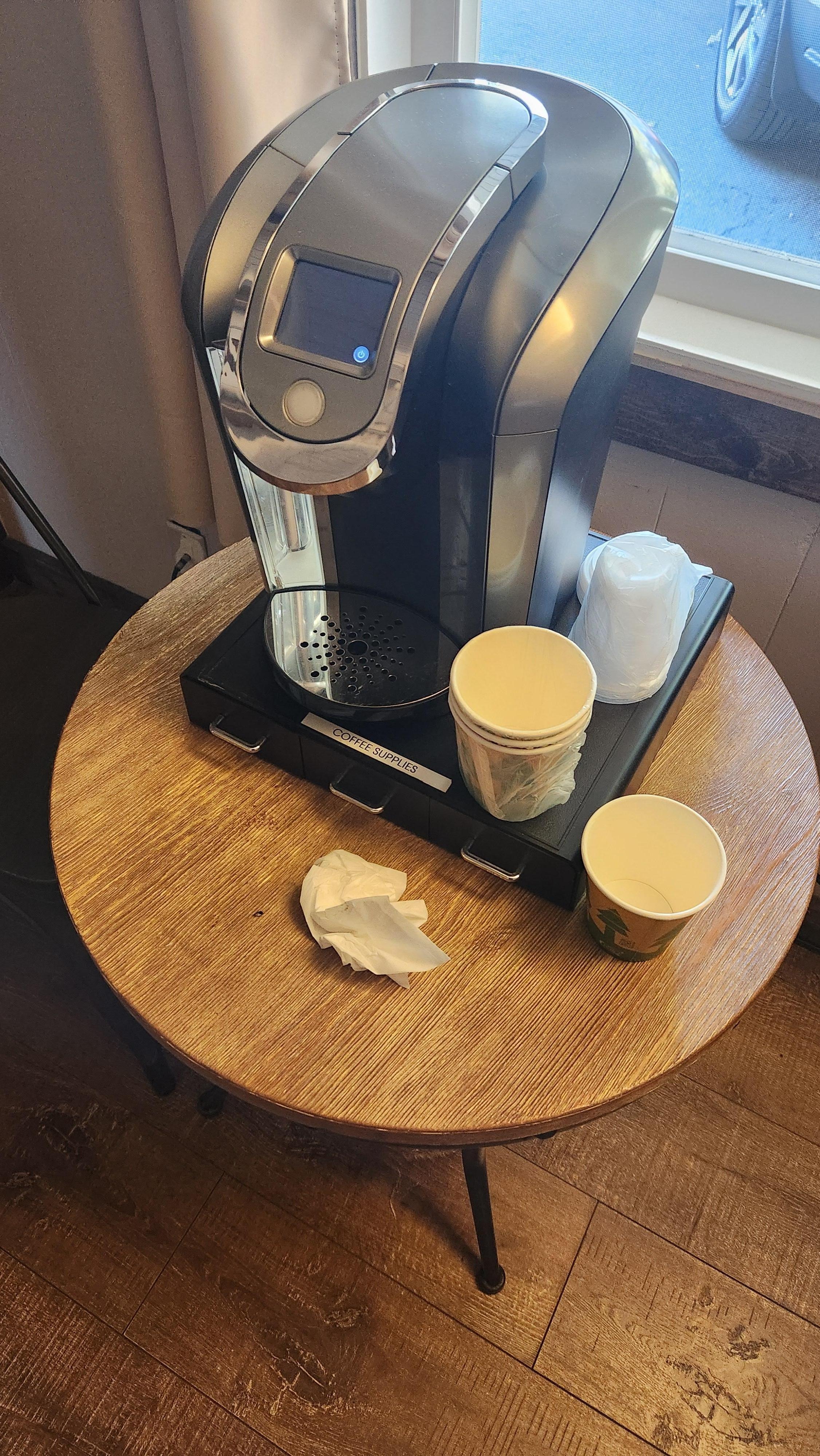 Cockroach we killed from the coffee maker. 