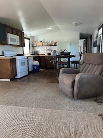 View from the Living room into the kitchen